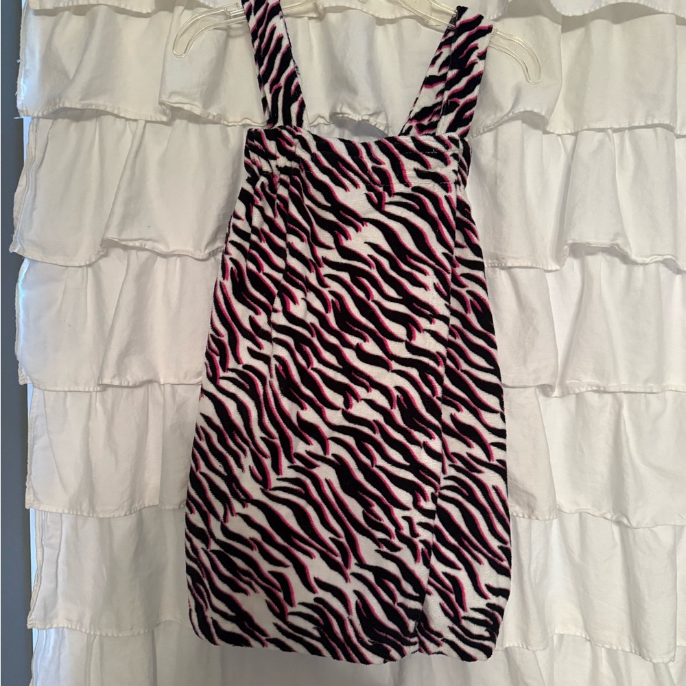 Girls Pink Zebra Robe